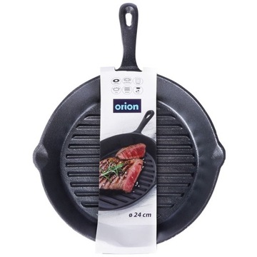 Круглая чугунная сковорода GRILL для гриля.