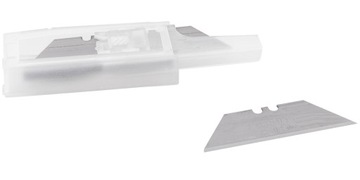 NÓŻ BEZPIECZNY NA OSTRZA TRAPEZOWE Z MAGAZYNKIEM + OSTRZA ZAPASOWE 10szt