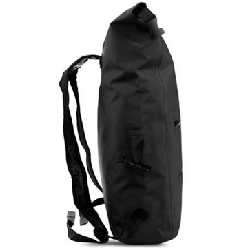 WODOSZCZELNY PLECAK TORBA WOREK WODOOPORNY 25L PODRÓŻNY TURYSTYCZNY CZARNY