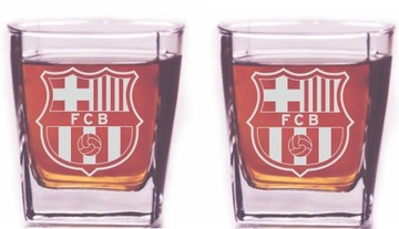 Zestaw 2 szklanek do Whisky Grawer FC BARCELONA