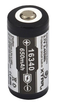 Akumulator Xtar 16340 R-CR123 3,7 V Li-ion 650 mAh