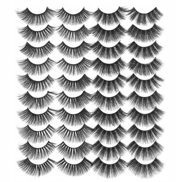 20 пар многоразовых накладных ресниц.