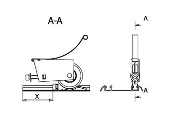 Нижняя тележка, колесо, ролик для раздвижных дверей INDECO.