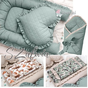 КОКОННОЕ ГНЕЗДО Стеганое, с рюшами. Высокое качество.