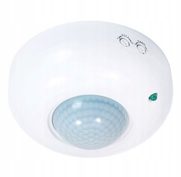 Датчик движения Потолочный монтаж на поверхности Светодиодный датчик на 360° Регулируемый для наружного применения 1200 Вт