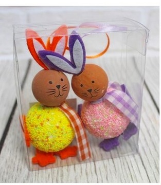 ЗАЙЧИК 3 шт ЗАЯЧКИ ПАСХАЛЬНЫЙ ЗАЯЧИК НА ВЕРСИКЕ ЧУДЕСНАЯ КОРЗИНА 25см STRO