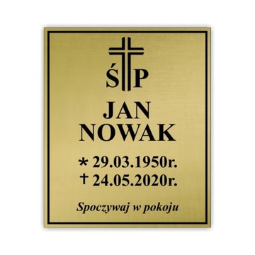 Tablica nagrobna GRAWER tabliczka na grób 30x25 cm