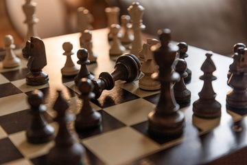 Szachy Turniejowe drukowane 4 OUTLET drewniane plansza sitodruk