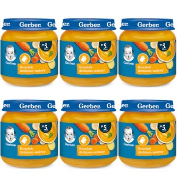 Gerber Rosołek drobiowo-wołowy po 5 mies. 6x125g