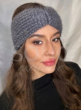 OPASKA DAMSKA NA GŁOWĘ USZY WŁOSY SZEROKA CIEPŁA WEŁNA POLSKI PRODUK K 3042