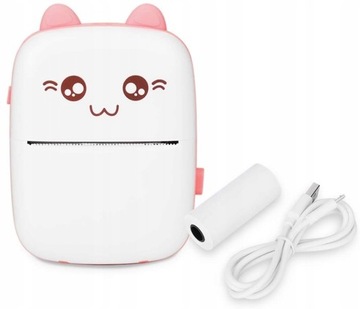 DRUKUŚ CAT ТЕРМОПРИНТЕР МИНИ ПОРТАТИВНЫЙ ПРИНТЕР +1 РУЛОН БУМАГИ