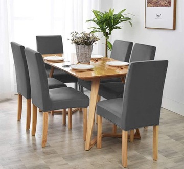 УНИВЕРСАЛЬНЫЙ ПОКРЫТИЕ НА СТУЛ Велюровые чехлы на стулья ГРАФИТ