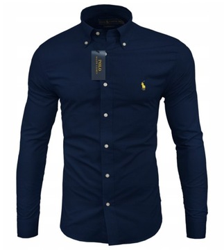 3 KOSZULA RALPH LAUREN POLO GRANATOWA SLIM FIT M