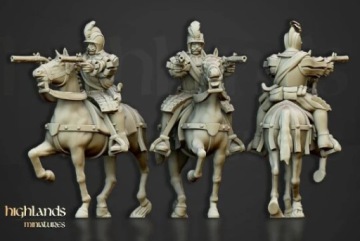 Highlands Miniatures The Black Riders / Pistoliers / Outriders Unit