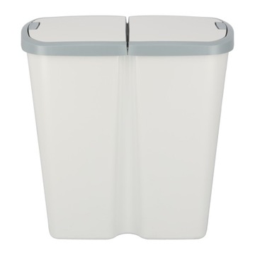 Kosz na śmieci do segregacji COMPACTA Q DUO NDAB45 smooth gray / popielaty