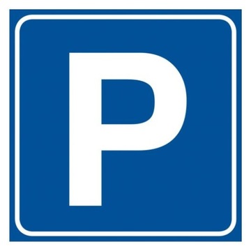 Parking naklejka znak BHP 14,8x14,8