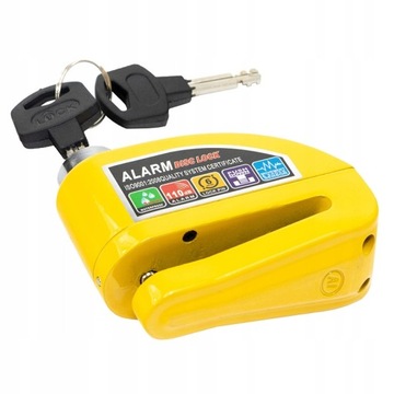 ЗАМОК ТОРМОЗНОГО ДИСКА С СИГНАЛизацией ДЛЯ МОТОЦИКЛОВ И ВЕЛОСИПЕДОВ, ВОДОНЕПРОНИЦАЕМЫЙ