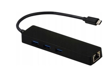 Karta sieciowa RJ45 na USB-C + 3xHub USB-A Lenovo design