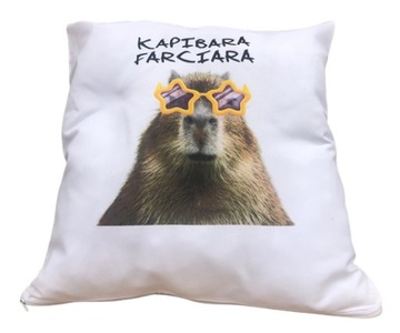Poduszka Kapibara Farciara + imię gratis 40x40 cm prezent