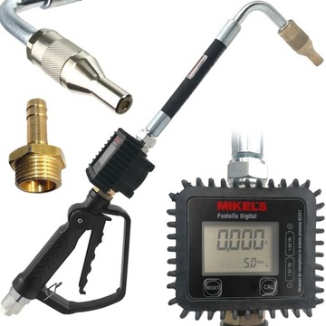 PISTOLET Z GIĘTKĄ KOŃCÓWKĄ NALEWAK DO OLEJU SILNIKOWEGO Z LICZNIKIEM LCD