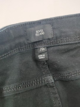 River Island Spodnie Jeansy czarne męskie Bawełna r. W32 L32