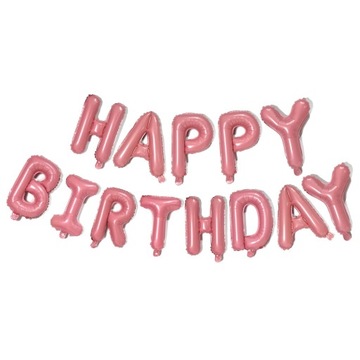 13pcs Happy Birthday Decoration Balloons Rose Gold