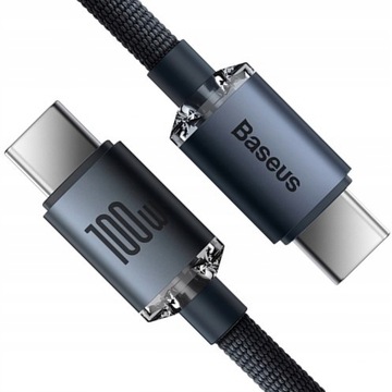 WZMACNIANY kabel usb-c typ-c Baseus przewód 100W PD QC 2m SZYBKIE ŁADOWANIE
