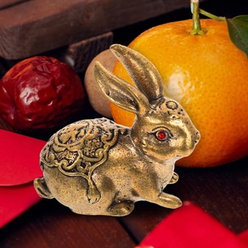 Латунный амулет «Счастливый кролик» Мини-животные
