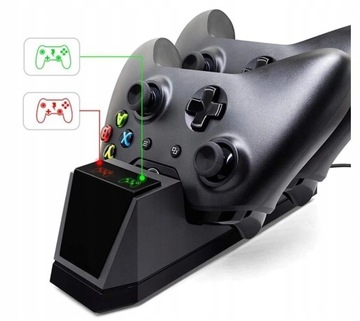 ДОК-СТАНЦИЯ ДЛЯ ЗАРЯДНОГО УСТРОЙСТВА ДЛЯ XBOX ONE S/X PADS, 2 АККУМУЛЯТОРА