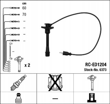 KOMPLET PŘÍVODŮ ZAPALOVACÍ DAIHATSU TERIOS 1.3