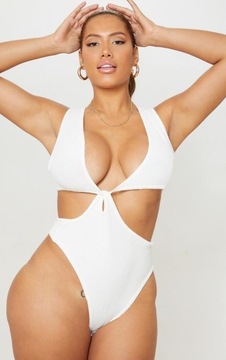 PRETTYLITTLETHING Q6E PRĄŻOWANE BODY WYCIĘCIA M