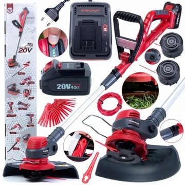 KOSA PODKASZARKA BEZPRZEWODOWA AKUMULATOROWA DO TRAWY WORCRAFT CGT-S20LI