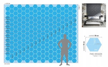 МЯГКИЕ НАСТЕННЫЕ ПАНЕЛИ МЯГКОЕ ИЗГОЛОВЬЕ ШЕСТИГРАННАЯ МЯГКАЯ ПАНЕЛЬ 30x26 см