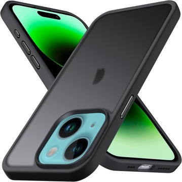 Etui do iPhone 15 I WZMOCNIONE Hybrid MATT CASE + Szkło 9H