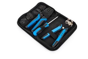 ZESTAW ZACISKARKA I ŚCIĄGARKA KABLI + 5 KOŃCÓWEK