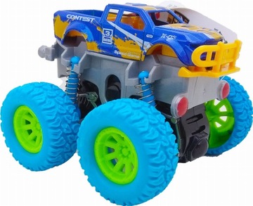 Metalowy typu Monster Truck - niebieski