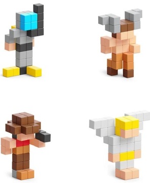 МАГНИТНЫЕ БЛОКИ PIXIO ФИГУРЫ СЮРПРИЗ 27-44ШТ.