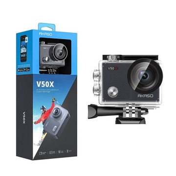 СПОРТИВНАЯ КАМЕРА AKASO V50X ВКЛЮЧАЕТ АКСЕССУАРЫ, ВОДОНЕПРОНИЦАЕМАЯ 4K30FPS