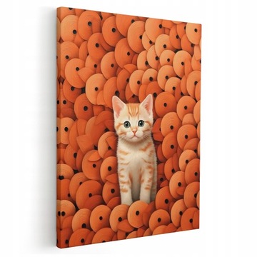 ZWIERZĘTA OBRAZ KOT KOTEK NA PŁÓTNIE DO SALONU OBRAZY 50x70 cm wiele wzorów