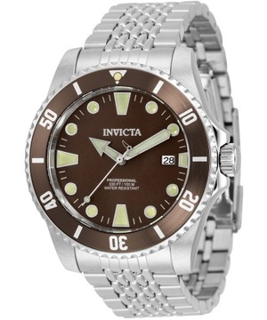 Zegarek Invicta 33504 Męski Brązowy WR100