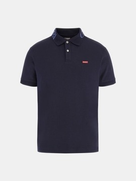 Koszulka polo GUESS męska granatowa polówka slim fit XL