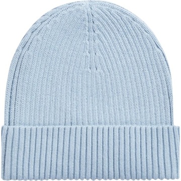 CALVIN KLEIN CZAPKA ZIMOWA CLASSIC COTTON RIB BEANIE NIEBIESKA