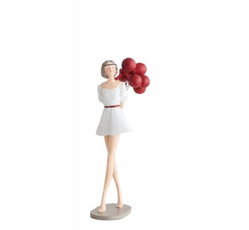 FIGURKA STATUETKA RZEŹBA DZIEWCZYNA Z BALONAMI