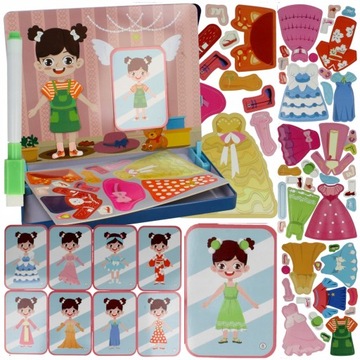 UKŁADANKA PUZZLE MAGNETYCZNE EDUKACYJNE PROJEKTOWANIE STROJÓW SALON MODY