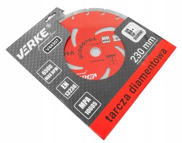 TARCZA DIAMENTOWA SEGMENTOWA DO BETONU KOSTKI KAMIENIA 230MM x 22,2 SEGMENT