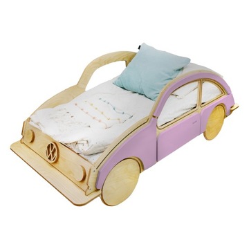 Babylike ŁÓŻKO VW 140x70cm GARBUS ROSE LOURE 0233 MDF