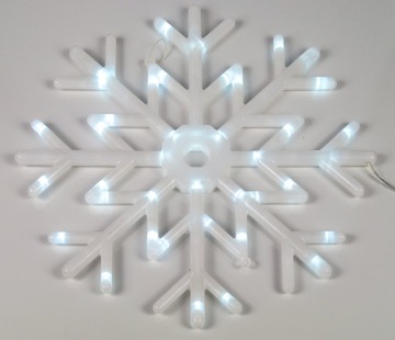 СВЕТОДИОДНЫЕ РОЖДЕСТВЕНСКИЕ ОГНИ СНЕЖИНКА 40 СМ БЕЛАЯ ЗВЕЗДА