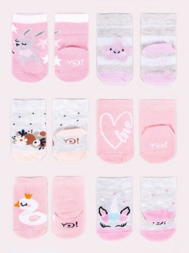 YO SKARPETKI DZIECIĘCE BAWEŁNA 6PACK 6-9 mcy