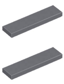 LEGO Płytka Tile 1x4 C. Szary 2431 4211053 - 2szt
