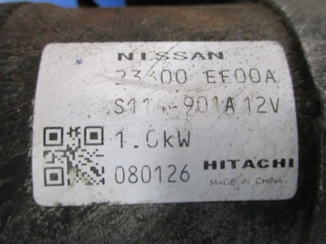 NISSAN TIIDA 1.6 СТАРТЕР 23300EE00A ПРОВЕРЕН